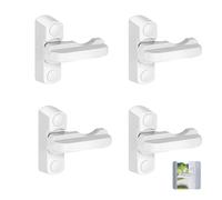 Xiciki Lot de 4 sécurités de fenêtre pour enfants - Protection anti-effraction - Sans perçage - Pour fenêtre, porte, balcon - Sécurité enfant