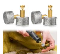 Xiciki Lot de 4 têtes de rechange pour meuleuse à ongles pour animaux de compagnie, tête de meulage à pointe diamant durable pour chiens de petite, moyenne et grande taille