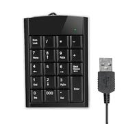 Xiciki Mini pavé numérique USB, étanche, 19 touches, compatible avec Windows, Linux, Android, iOS (Noir)