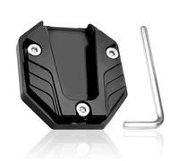 Xiciki Support Universel Béquille Moto, Support Extension de Béquille Latérale de Moto, Plaque Extension de Bequille Moto, Prolongateur de Béquille Moto en Alliage D'Aluminium CNC - Noir