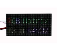 xicoolee Panneau d'affichage à matrice LED RVB 64 × 32 pixels pour Raspberry Pi, pas de 3 mm, 2048 LED RVB intégrées