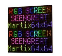 xicoolee Panneau d'affichage LED RVB Matrix 64 x 64, pas de 3 mm, 4096 LED RVB, haute luminosité et résolution, compatible avec Raspberry Pi, ESP32, Arduino