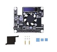 Xicoolee POE HAT pour Raspberry Pi 5 Module d'affichage OLED intégré et ventilateur de refroidissement Power over Ethernet HAT pour Raspberry Pi Compatible avec Raspberry Pi 5 Boîtier original