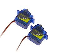 XICOOLEE SG-92R Servo numérique 9G Micro engrenages en fibre de carbone haute précision Servo à couple élevé pour ailettes fixes programmables,voiture intelligente, petit robot DC 4.8V/6V (2pcs)