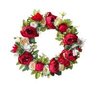 Xidase eprowe Guirlande Artificielle Décorative pour Porte, Couronne Printanière, Décoration Intérieure, Fleurs Rustiques, Application Murale En PP, Conçue pour Les, Rouge