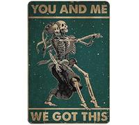 Xiddxu Panneau mural en aluminium You and Me We Got ThisTin - Cadeau rétro amusant - Affiche vintage pour cuisine, jardin, salle de bain, ferme, maison, café - 20,3 x 30,5 cm