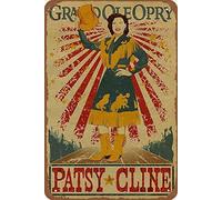 Xiddxu Patsy Cline Grand Oleopry - Décoration murale verticale antique en étain - Décoration de chambre de fille - Cadeau d'anniversaire de mariage - 15,2 x 20,3 cm