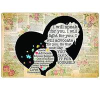 Xiddxu Plaque en métal vintage Speak for You Fight for You Advocate for You So That One Day You Can Do It for Yourself - 20,3 x 30,5 cm