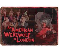 Xiddxu Plaque murale vintage en métal avec inscription « an American Werewolf in London » - Décoration murale vintage pour bar, salon, garage, cuisine, bar, café - 15,2 x 20,3 cm