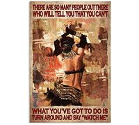 Xiddxu Plaque murale vintage en métal avec inscription « Belly Dance There are So Many People Out There Will Tell You That You Can't Watch Me » 30,5 x 40,6 cm