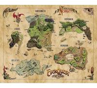 Xiddxu Plaque murale vintage en métal Everquest Norrath, carte du monde pour la maison, la cuisine, le bar, le café, 15,2 x 20,3 cm