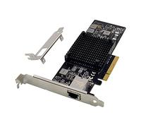 XIDIT 1 lot de 1 carte réseau PCI X8 10GbE PCI-E X8 X550 10G à port unique RJ45 10GbE X550-T1 RJ45X Noir Accessoires avec dissipateur thermique + déflecteur court
