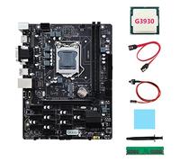 XIDIT Carte mère B250 V2.1 ETH Miner 12PCIE + G3930 CPU + DDR4 4 Go de RAM + Câble SATA + Câble Switch + Graisse Thermique + Pad Thermique