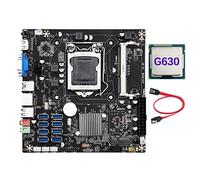 XIDIT Carte mère B75E 8 cartes BTC Mining + processeur G630 + câble SATA B75 puce LGA1155 DDR3 RAM MSATA ETH Miner prend en charge 8 ports USB 3.0