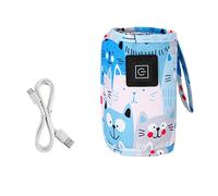 XIDIT Chauffe- portable USB pour poussette de voyage, sac isotherme, chauffage d'allaitement pour en plein air, bleu