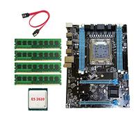 XIDIT Kit carte mère X79 X79-288 avec processeur E5 2620 + 4 x 4 Go DDR3 RAM + câble SATA LGA2011 4 x DDR3 Slot M.2 NVME SATA3.0