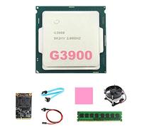 XIDIT Processeur G3900 + DDR4 4 Go de RAM + SSD MSATA 128G + ventilateur + câble SATA + câble de commutation + kit de tampon thermique pour carte mère minière B250C B250