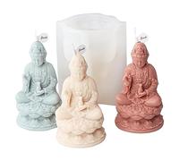 Xidmold Guanyin Moule en silicone 3D Bouddha pour bougies Bouddha en silicone pour plâtre, cire de soja, résine époxy, artisanat
