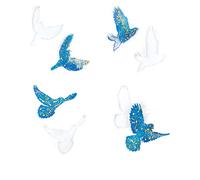 Xidmold Lot de 4 Moules en Silicone en Forme d'Oiseau et de Colombe de la Paix - Pour Résine Époxy, Coulée et Décoration Murale de Bijoux - Bricolage