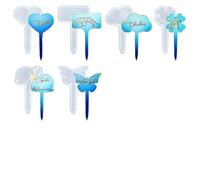 Xidmold Lot de 6 marque-pages en résine époxy, moule en silicone, moule en résine époxy, pour marqueur de jardin, étiquettes de pot de fleurs, décoration de gâteaux, bricolage, bijoux, livre