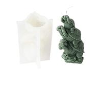 Xidmold Moule à bougie 3D en forme d'ours empilable en silicone pour fondant, chocolat, décoration de gâteau, bougie, savon, argile polymère, décoration en plâtre, art en résine (tortue)