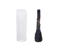 Xidmold Moule à bougie en silicone avec balai de sorcière et crâne de citrouille, moule en silicone pour bougies, art en résine - Décoration effrayante pour autel de sorcière et gothique (C)
