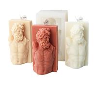Xidmold Moule à savon en forme de buste grec, statue de bougie, moule à savon en plâtre, mythologie grecque, moule en silicone pour bougies en cire de soja, sculpture, résine époxy, artisanat