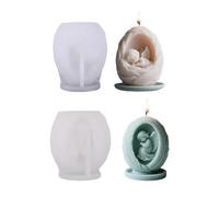 Xidmold Moule en silicone 3D en forme d'ange endormi pour cire de bougie, résine époxy, savon et décoration, idée cadeau