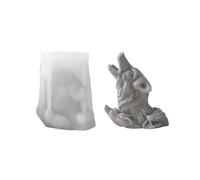 Xidmold Moule en silicone 3D en forme de loup hurlant pour fondant, cire de soja, bougie, résine époxy, savon, plâtre, artisanat (B)