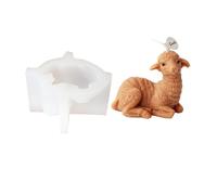 Xidmold Moule en silicone 3D en forme de mouton - Pour fondant, cire de soja, savon, résine époxy, plâtre, artisanat (A)