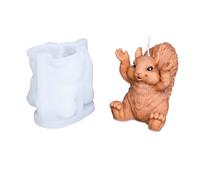 Xidmold Moule en silicone 3D en forme d'écureuil, pour bougies, savon, plâtre, résine époxy, artisanat et décoration de la maison (A)