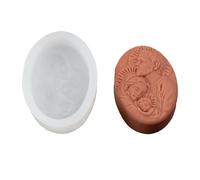 Xidmold Moule en silicone 3D Madonna - Moule ovale détaillé pour fabrication de bougies, savons, statues, ornements artisanaux, moules religieux en résine époxy (B)