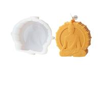 Xidmold Moule en silicone Bouddha en méditation Bouddha pour fondant, chocolat, cire de soja, bougies, savon, plâtre, résine époxy, artisanat