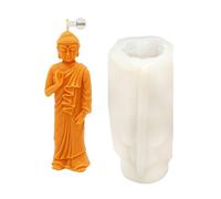Xidmold Moule en silicone Bouddha - Méditations Bouddha - Pour cire de bougie, résine époxy et savon - Moule 3D avec détails tranchants pour la décoration, le bricolage, le yoga et les cadeaux (D)