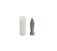 Xidmold Moule en silicone de Sainte Marie Moule à bougie en résine époxy 3D Madonna Maria Mère de Dieu Moule à bougie aromatique fait à la main pour la fabrication de bougies, statue, artisanat
