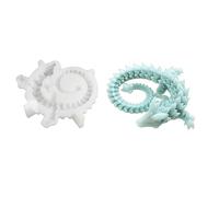 Xidmold Moule en silicone en forme de dragon 3D pour fondant, chocolat, résine époxy, bougies, savon, plâtre, artisanat (A)