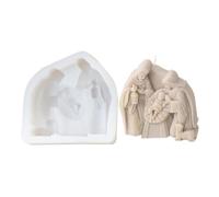 Xidmold Moule en silicone en forme de statue religieuse - Sainte Marie avec l'enfant Jésus - Pour bougies, plâtre, savon, figurines en résine - Cadeau de décoration DIY (C)