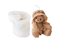 Xidmold Moule en silicone en forme d'ours - Moule à savon - 3D - Pour chocolat, décoration de gâteau, savon, cire de soja, bougies - Décoration artisanale (ours)