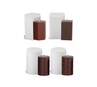 Xidmold Moule en silicone pour bougie en forme de colonne - Moule à bougie pilier - Moule en silicone pour bougies en cire de soja, plâtre, artisanat