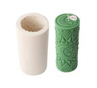 Xidmold Moule en silicone pour bougies en cire de soja, moule à bougie pilier soleil lune, artisanat moule, moule artisanal, de qualité alimentaire, antiadhésif, réutilisable