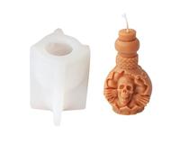 Xidmold Moule en silicone pour bougies Halloween - Tête de mort - Moule en silicone pour résine époxy, bougies en cire de soja, savon, plâtre, artisanat (C)