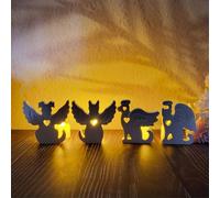 Xidmold Moule en silicone pour chat, chien, ange, animal de compagnie, avec ailes d'ange, moule en silicone pour plâtre, résine époxy, béton, statue commémorative, artisanat