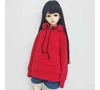 XiDonDon 30CM/45CM/60CM vêtements de poupée 1/3 1/4 1/6 BJD Accessoires de poupée BJD SD Bricolage Mode à Capuche Jouets poupées vêtements (Red,1/6)