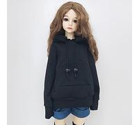 XiDonDon 30CM/45CM/60CM vêtements de poupée 1/3 1/4 1/6 BJD Accessoires de poupée BJD SD Bricolage Mode à Capuche Jouets poupées vêtements (Black,1/3)