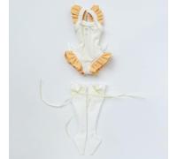 XiDonDon Maillots de Bain Tendance pour poupées BJD Blyth, Ob24, Licca et Azone Accessoires et Cadeaux (Vêtements Uniquement) (White-Yellow)