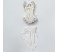 XiDonDon Maillots de Bain Tendance pour poupées BJD Blyth, Ob24, Licca et Azone Accessoires et Cadeaux (Vêtements Uniquement) (White-Light Purple)