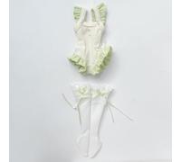 XiDonDon Maillots de Bain Tendance pour poupées BJD Blyth, Ob24, Licca et Azone Accessoires et Cadeaux (Vêtements Uniquement) (White-Green)