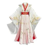 Xie Lian Costume de cosplay officiel de Hanfu | Robe de cérémonie brodée dorée pour Halloween, Comic Con