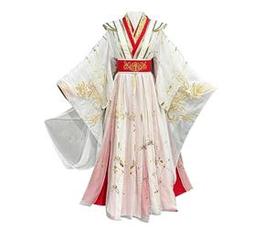 Xie Lian Costume de cosplay officiel de Hanfu | Robe de cérémonie brodée dorée pour Halloween, Comic Con