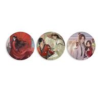 Xie lian Hua Cheng Lot de 3 dessous de verre ronds en liège pour la cuisine, le vin, le verre, le thé, les boissons